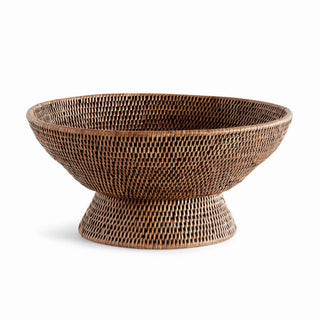 Burma Rattan Offering Bowl, Brown
