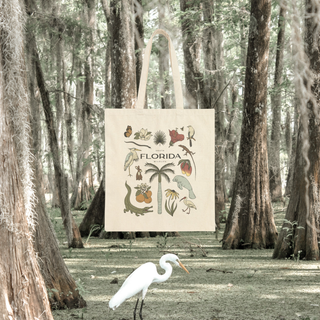 Florida Wildlife Canvas Tote: Natural / 15" x 16"
