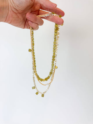 The Khadi Necklace Butter Yellow: Gold-Fill / 15"