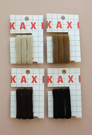 Midi Slick Back Hair Ties: WARM BROWN