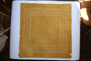 Desert Gold Classic Print Naturally Dyed Bandana (white)