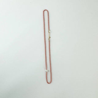 The Khadi Necklace - Pink Terra Cotta: 16" / Sterling Silver