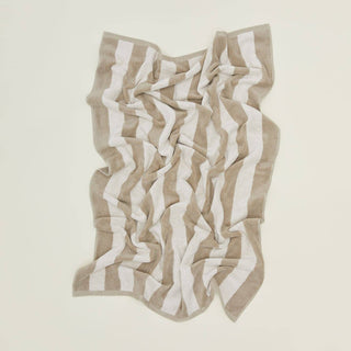 SIMPLE STRIPED TERRY TOWELS - IVORY/FLAX: SHEET