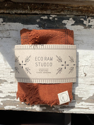 Terracotta Classic Print Naturally Dyed Bandana